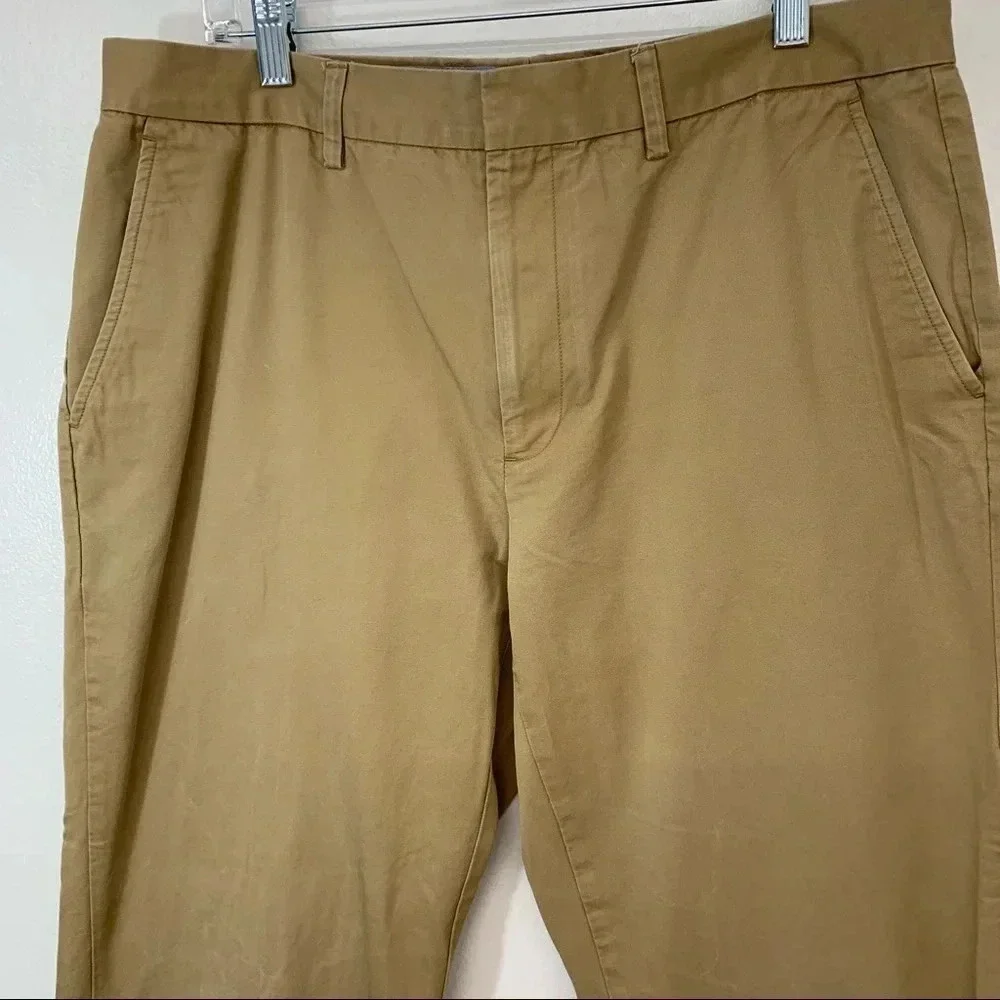J Crew Pants Chinos Men Size 36 Tan ‎ Straight Leg 100% Cotton Casual Work 31”